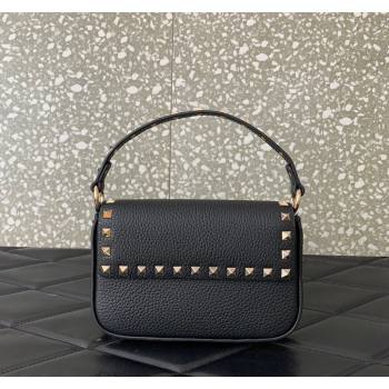 Valentino Rockstud Grainy Calfskin Pouch Mini Bag Black/Gold 2024 VLTN077 (LN-240715010)