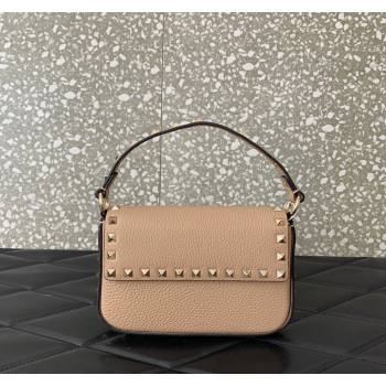 Valentino Rockstud Grainy Calfskin Pouch Mini Bag Beige 2024 VLTN077 (LN-240715006)