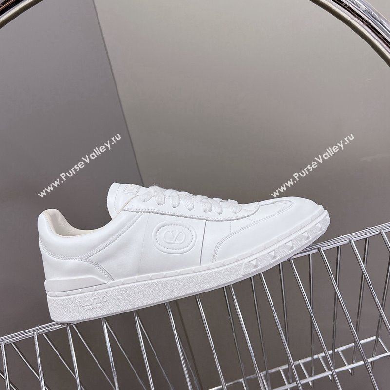 Valentino Upvillage Trainer Sneakers in Calfskin with Logo Web All White 2024 (MD-241116032)