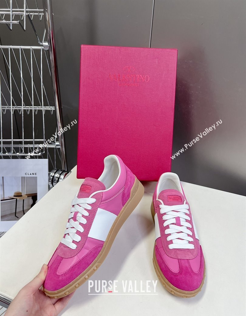 Valentino Upvillage Trainer Sneakers in Suede with Logo Web Dark Pink 2024 (MD-241116030)