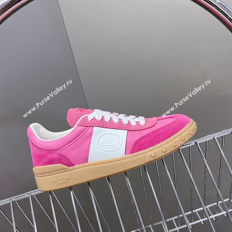 Valentino Upvillage Trainer Sneakers in Suede with Logo Web Dark Pink 2024 (MD-241116030)