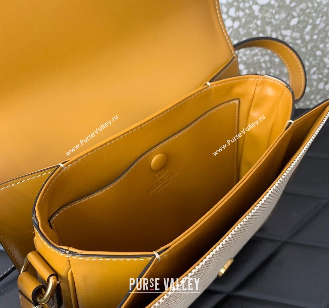 Valentino 9TO5 Shoulder Bag in Canvas and Calfskin Yellow/Beige 2025 2015 (LKF-250407091)
