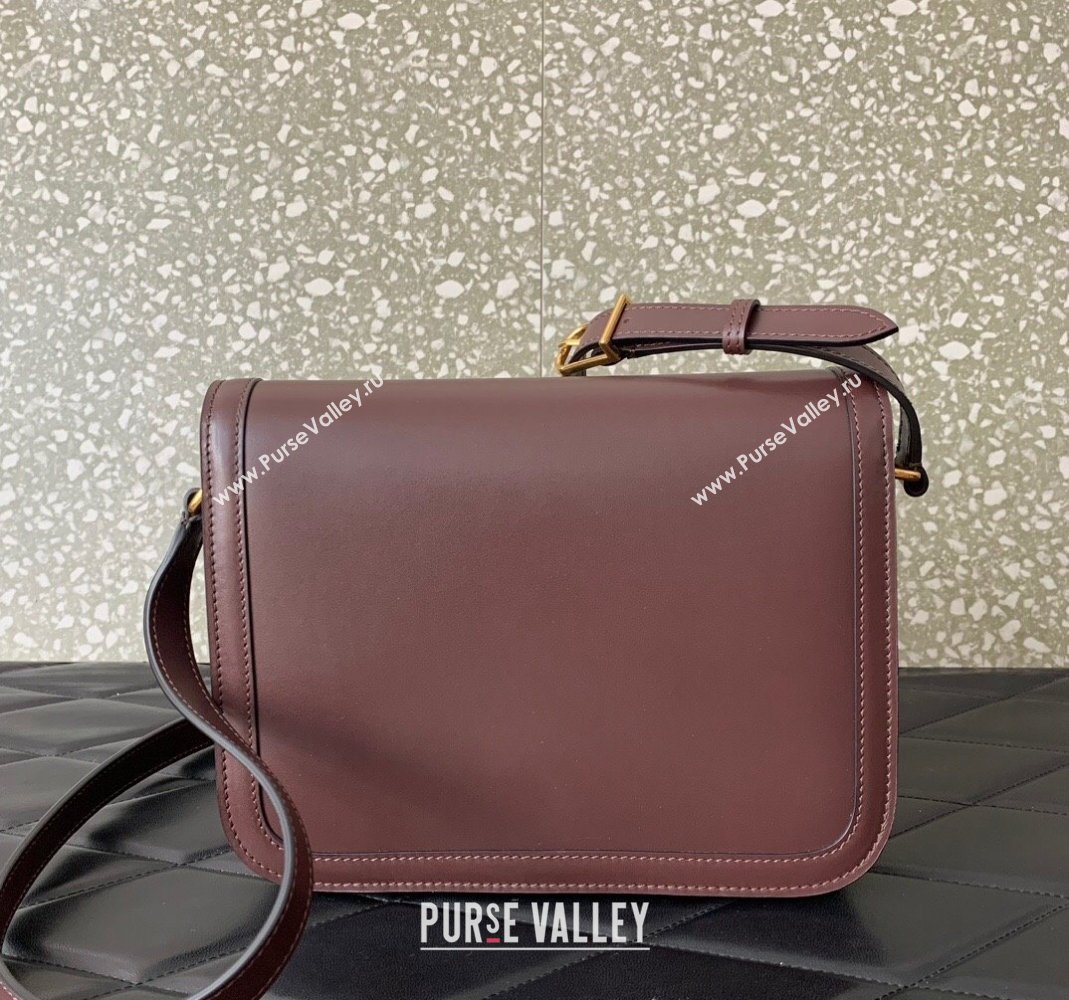 Valentino 9TO5 Shoulder Bag in Smooth Calfskin Dark Brown 2025 2015 (LKF-250407092)