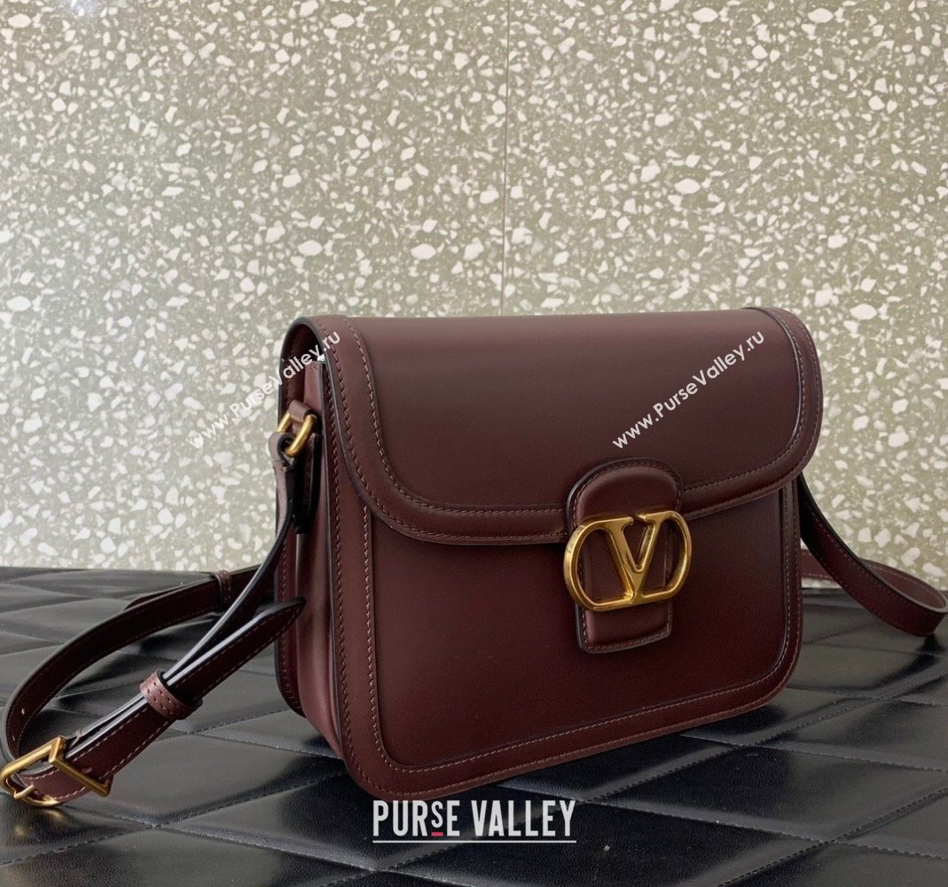 Valentino 9TO5 Shoulder Bag in Smooth Calfskin Dark Brown 2025 2015 (LKF-250407092)