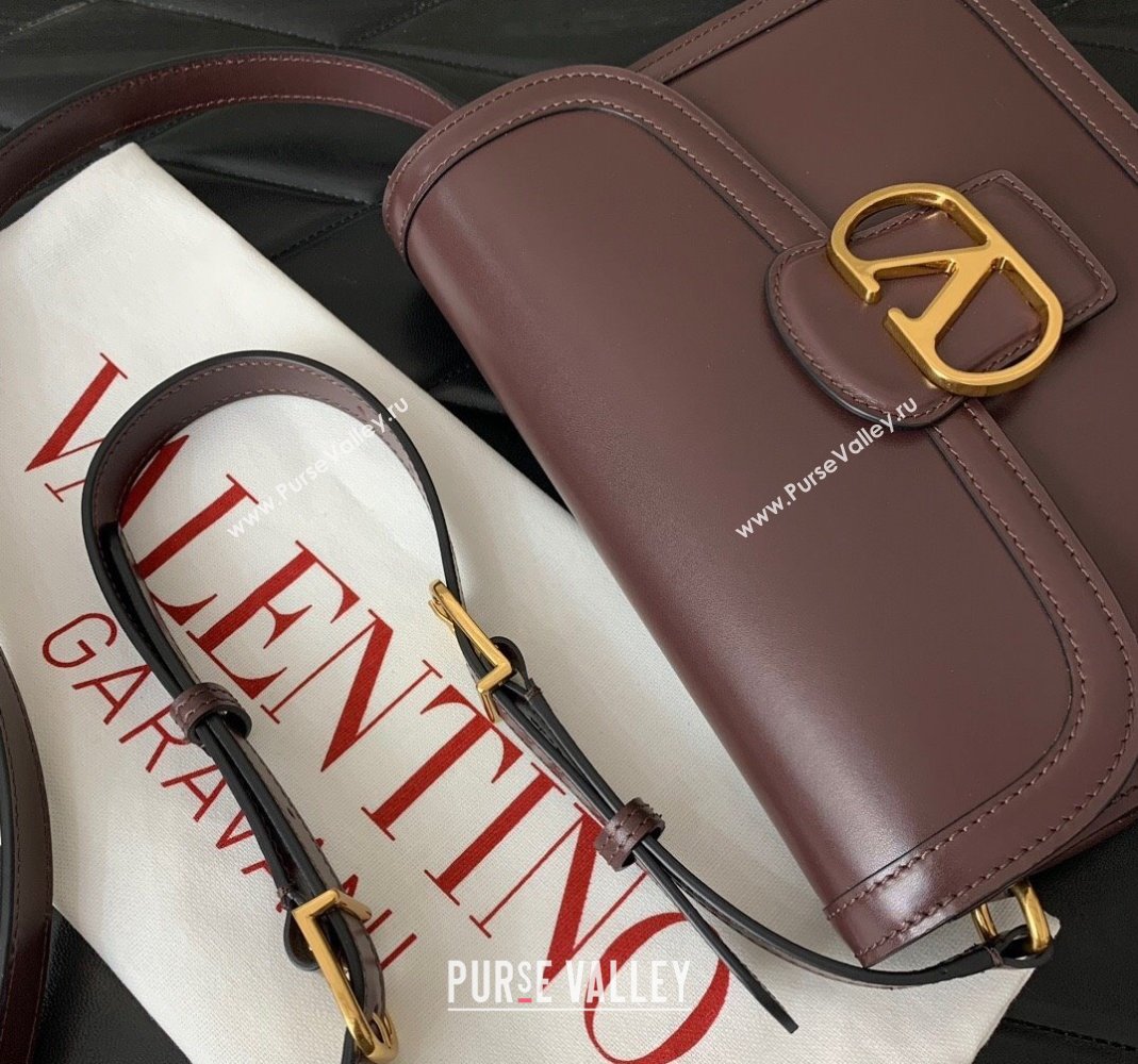 Valentino 9TO5 Shoulder Bag in Smooth Calfskin Dark Brown 2025 2015 (LKF-250407092)