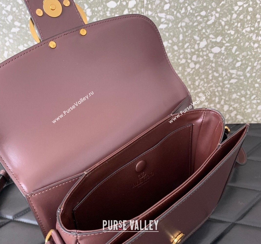 Valentino 9TO5 Shoulder Bag in Smooth Calfskin Dark Brown 2025 2015 (LKF-250407092)