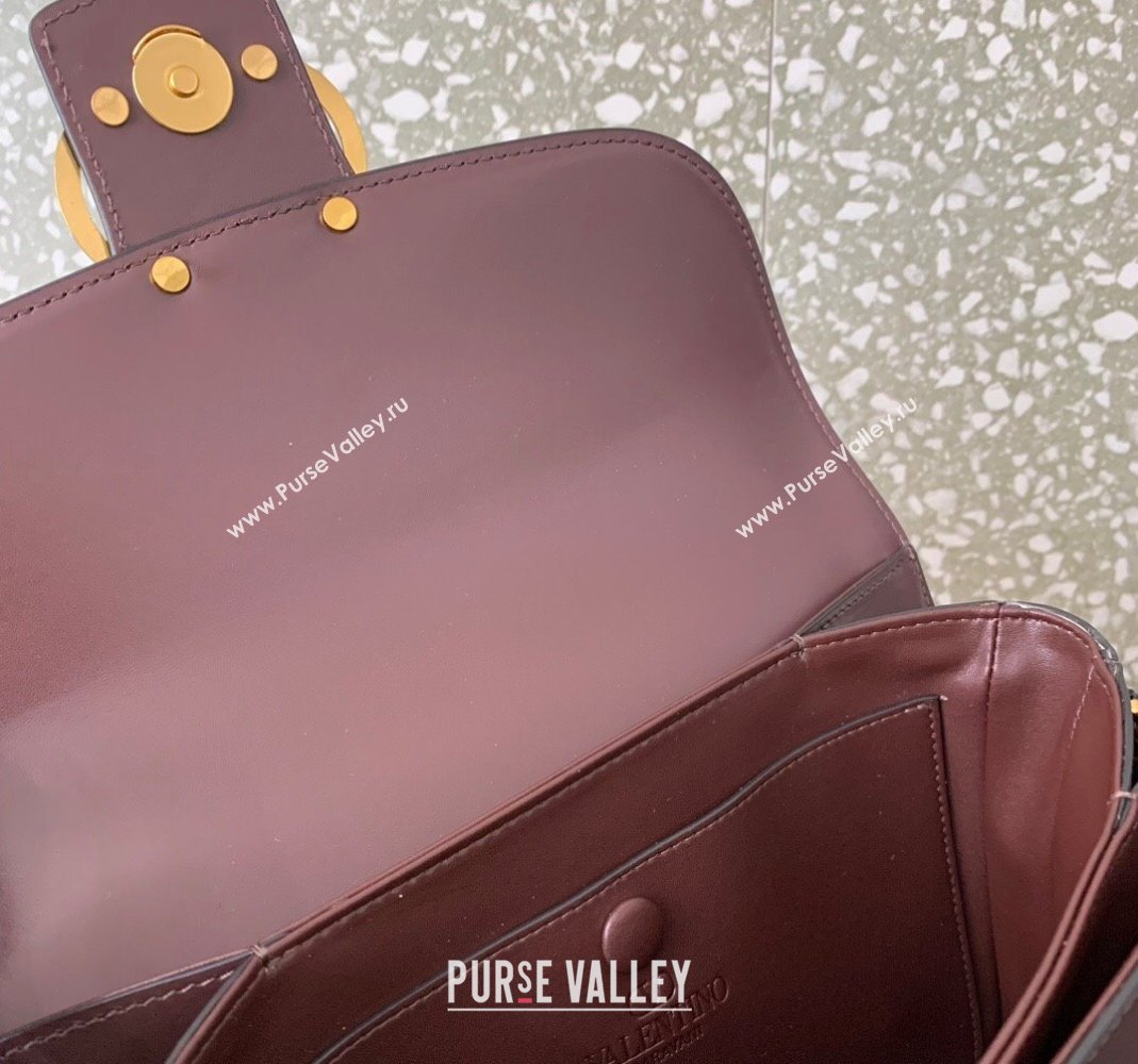 Valentino 9TO5 Shoulder Bag in Smooth Calfskin Dark Brown 2025 2015 (LKF-250407092)