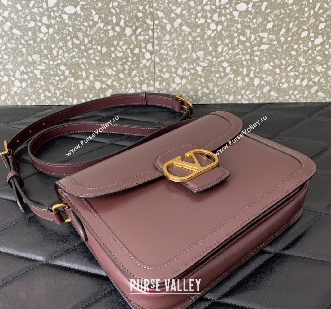 Valentino 9TO5 Shoulder Bag in Smooth Calfskin Dark Brown 2025 2015 (LKF-250407092)