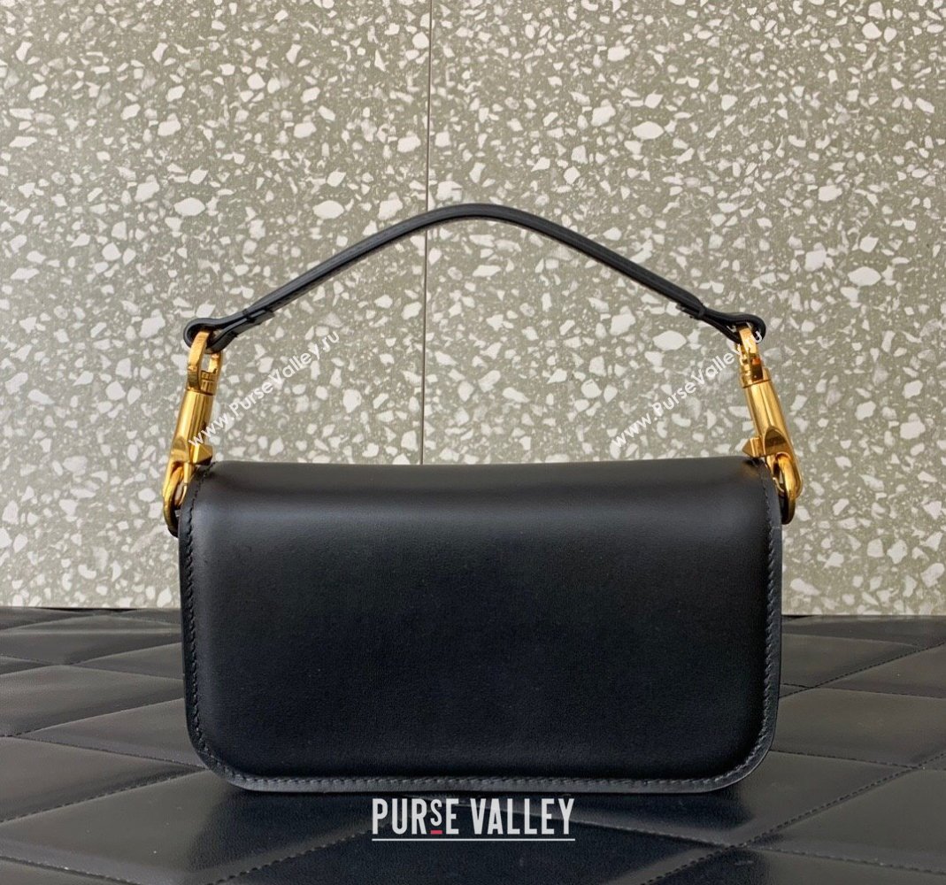 Valentino Loco Small Shoulder Bag in Calfskin Leather with Jewel Logo Black 2025 5061 (LKF-250407085)