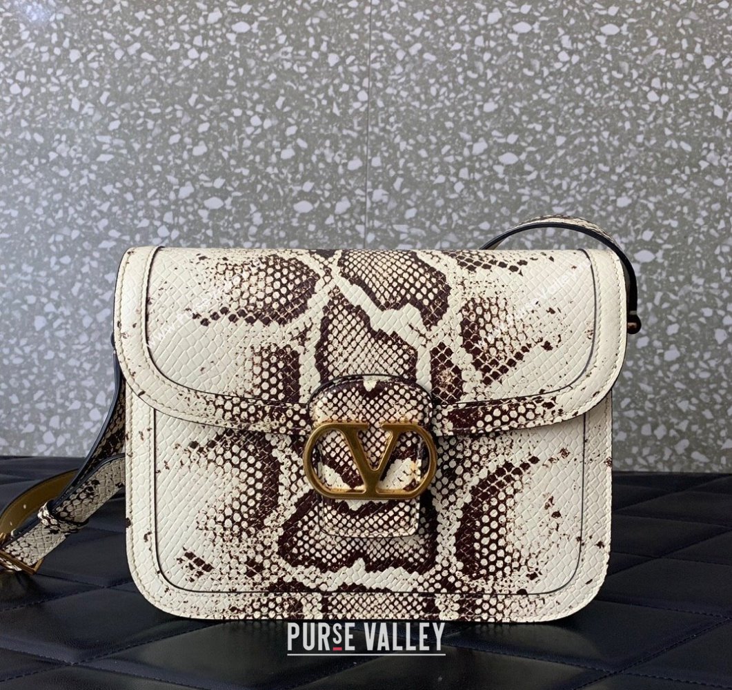 Valentino 9TO5 Shoulder Bag in Pythonskin Embossed Calfskin 2025 2015 (LKF-250407090)