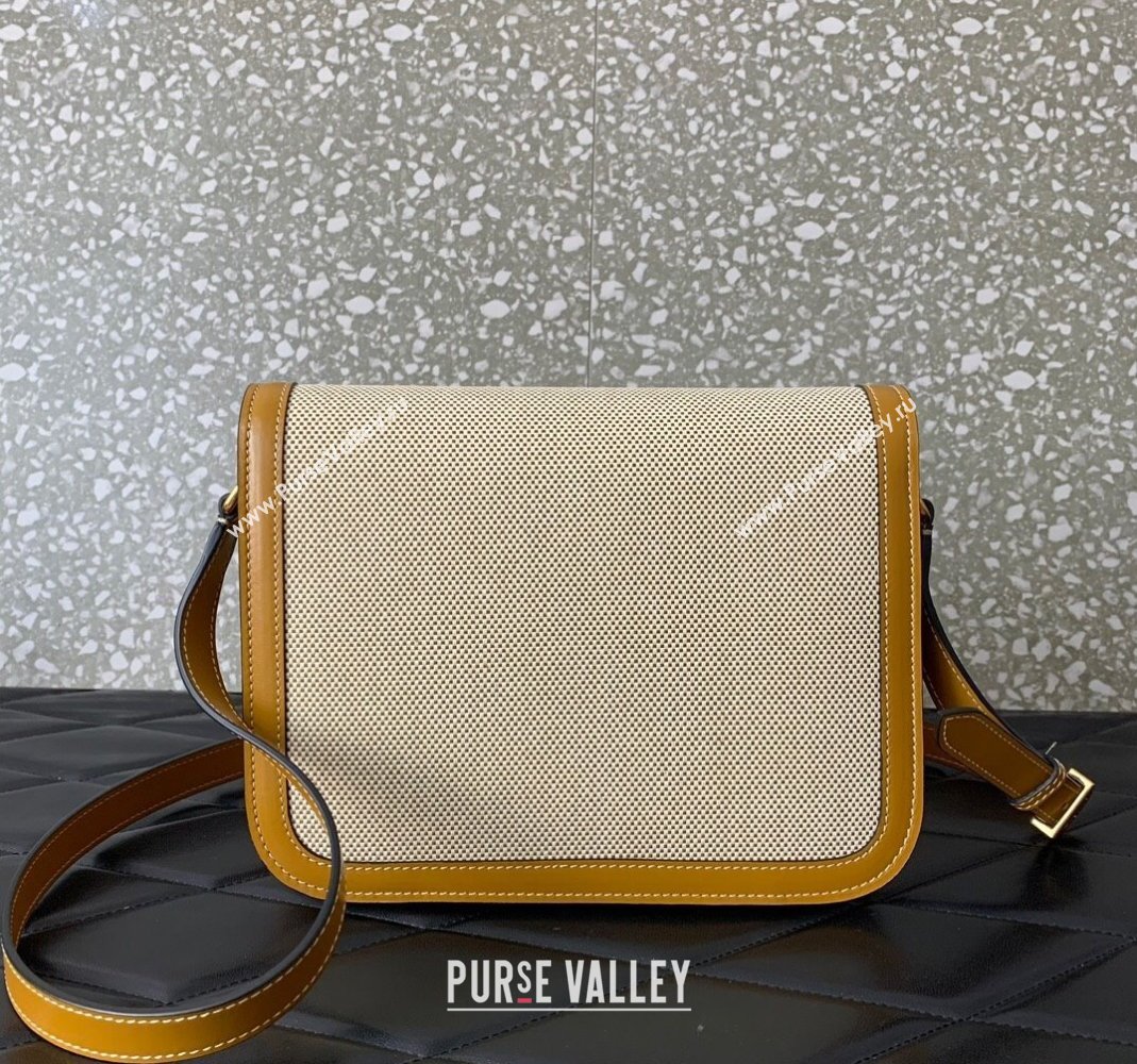 Valentino 9TO5 Shoulder Bag in Canvas and Calfskin Yellow/Beige 2025 2015 (LKF-250407091)