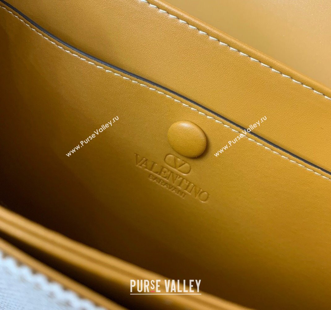 Valentino 9TO5 Shoulder Bag in Canvas and Calfskin Yellow/Beige 2025 2015 (LKF-250407091)