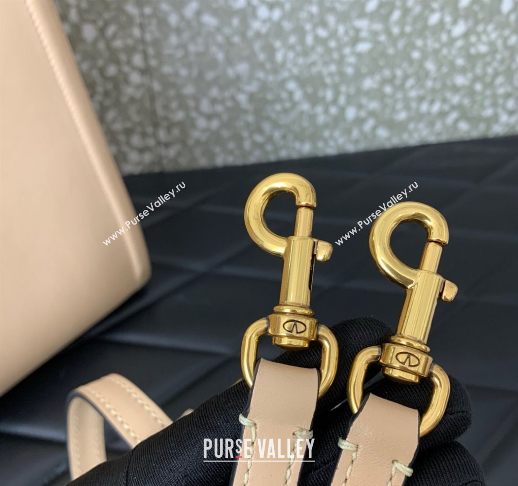 Valentino Antibes Medium Shopping Bag in Calfskin with Slide Buckles Nude 2025 6220L (LKF-250520076)