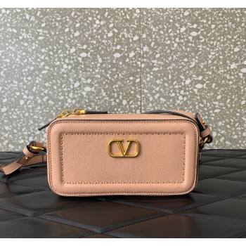 Valentino Alltime Mini Shoulder Bag in Grainy Calfskin Nude Pink 2025 6205 (LKF-250520063)