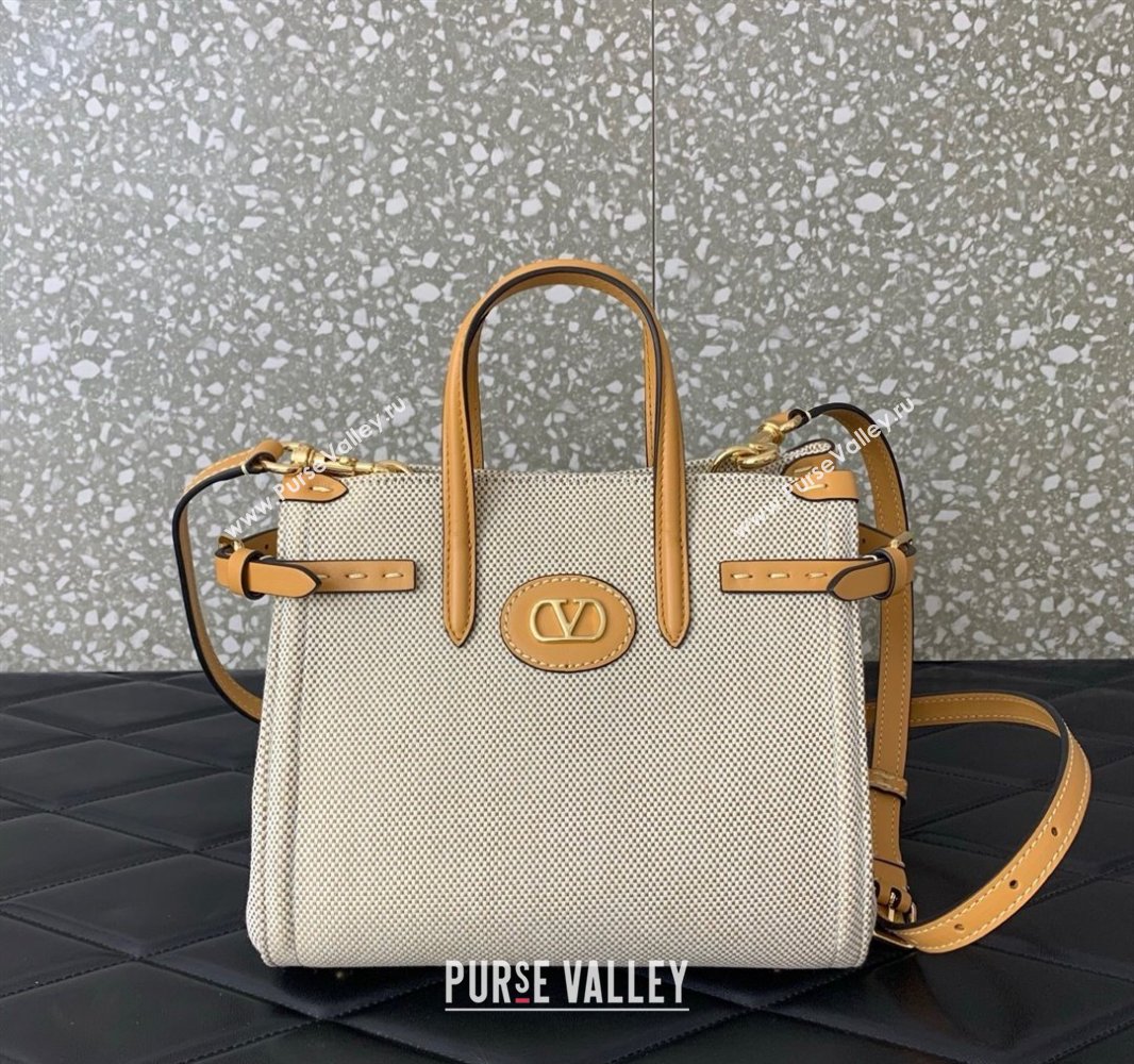 Valentino Antibes Small Shopping Bag in Canvas with Slide Buckles 2025 6220S (LKF-250520078)