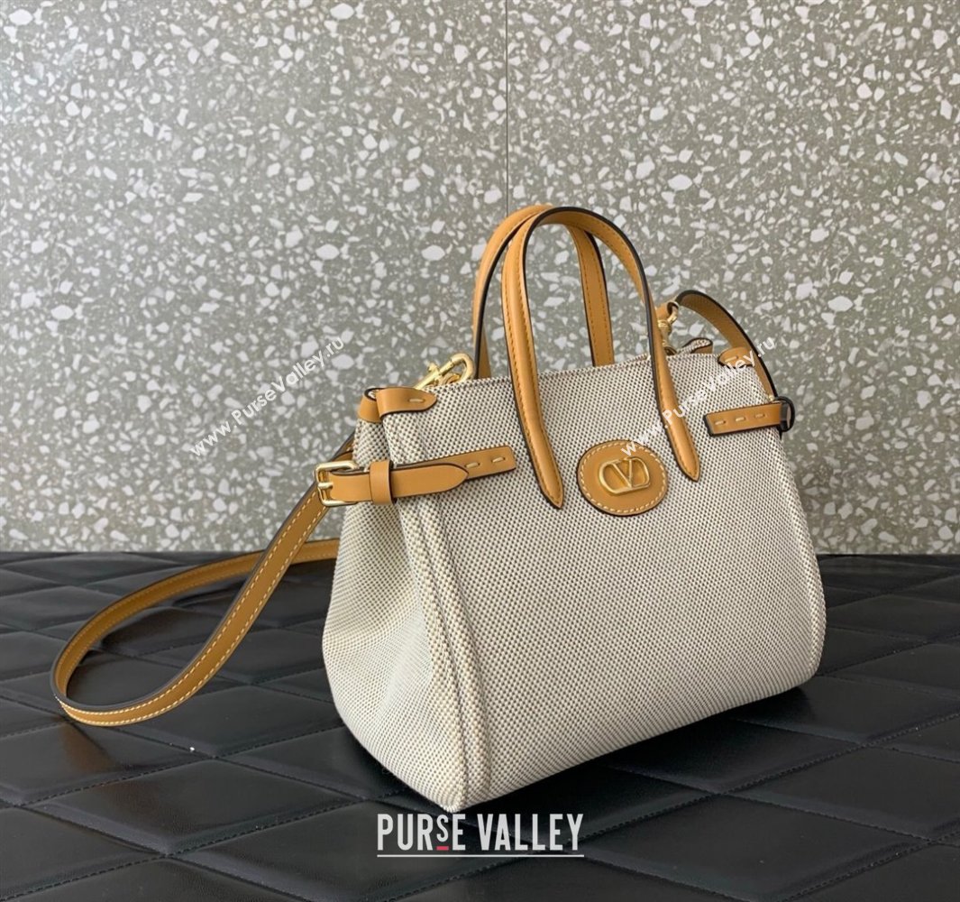 Valentino Antibes Small Shopping Bag in Canvas with Slide Buckles 2025 6220S (LKF-250520078)