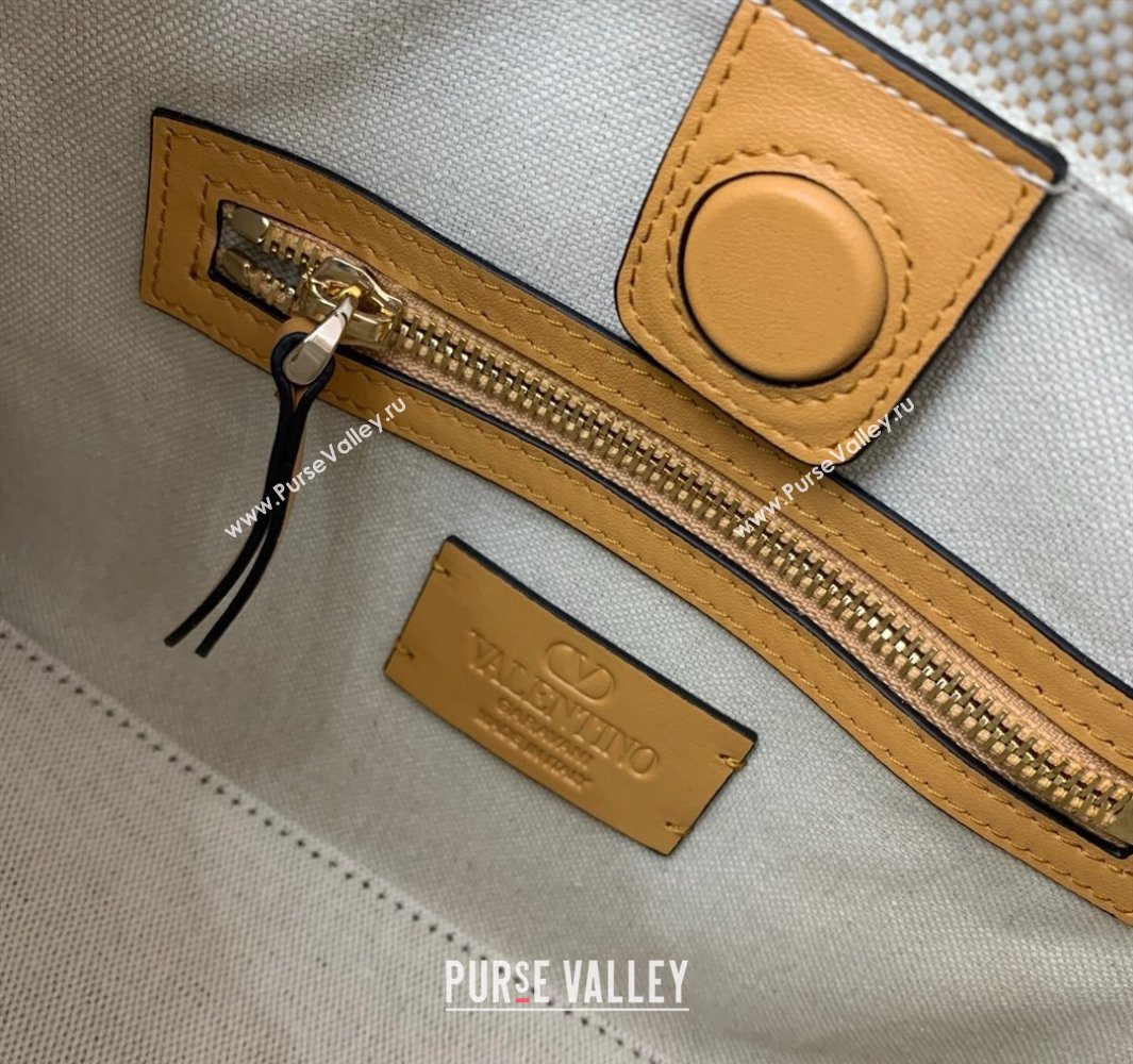 Valentino Antibes Small Shopping Bag in Canvas with Slide Buckles 2025 6220S (LKF-250520078)