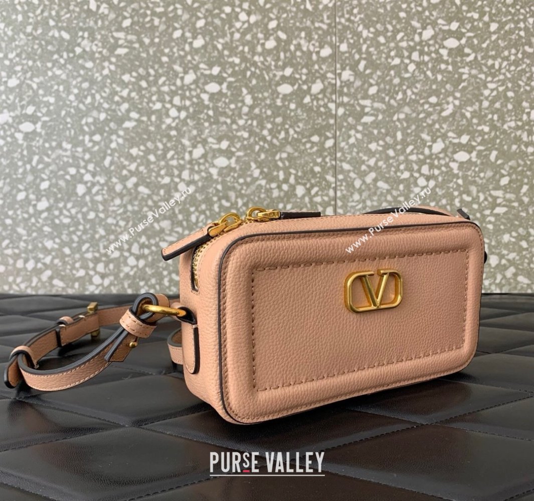 Valentino Alltime Mini Shoulder Bag in Grainy Calfskin Nude Pink 2025 6205 (LKF-250520063)