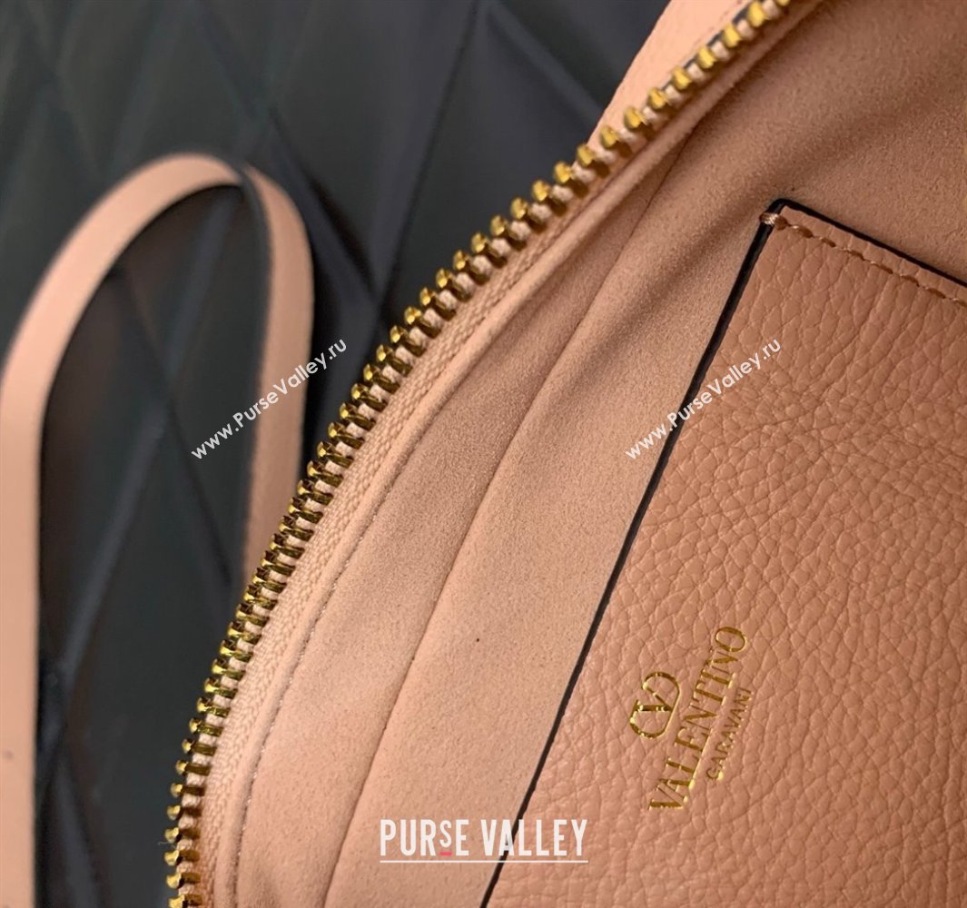 Valentino Alltime Mini Shoulder Bag in Grainy Calfskin Nude Pink 2025 6205 (LKF-250520063)