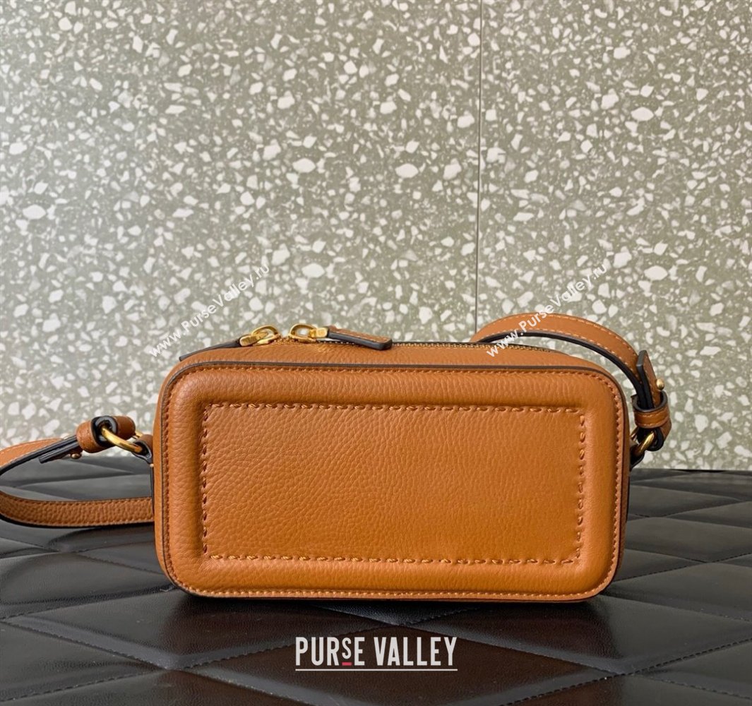 Valentino Alltime Mini Shoulder Bag in Grainy Calfskin Brown 2025 6205 (LKF-250520064)