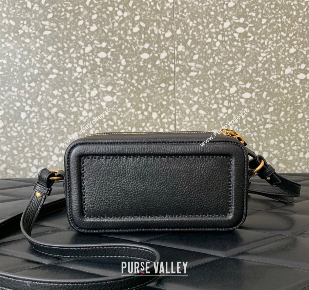 Valentino Alltime Mini Shoulder Bag in Grainy Calfskin Black 2025 6205 (LKF-250520062)
