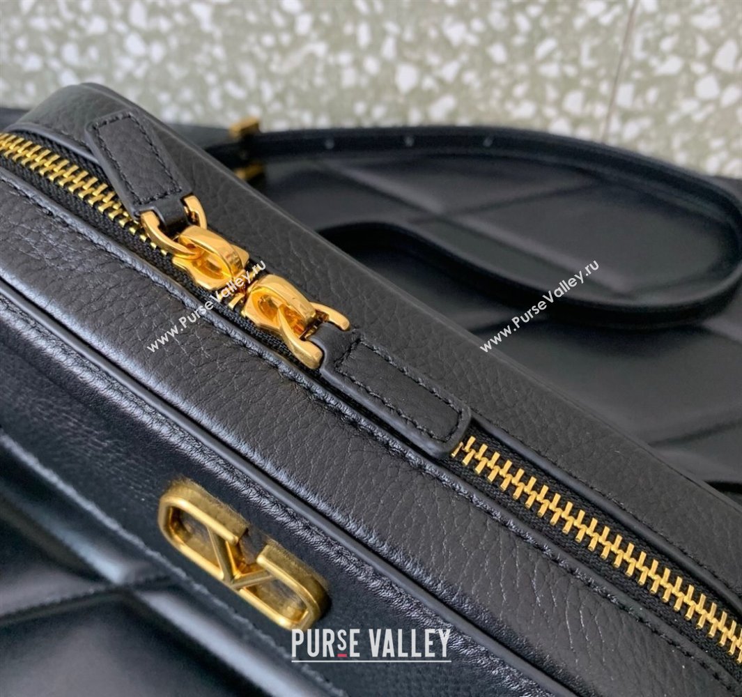 Valentino Alltime Mini Shoulder Bag in Grainy Calfskin Black 2025 6205 (LKF-250520062)