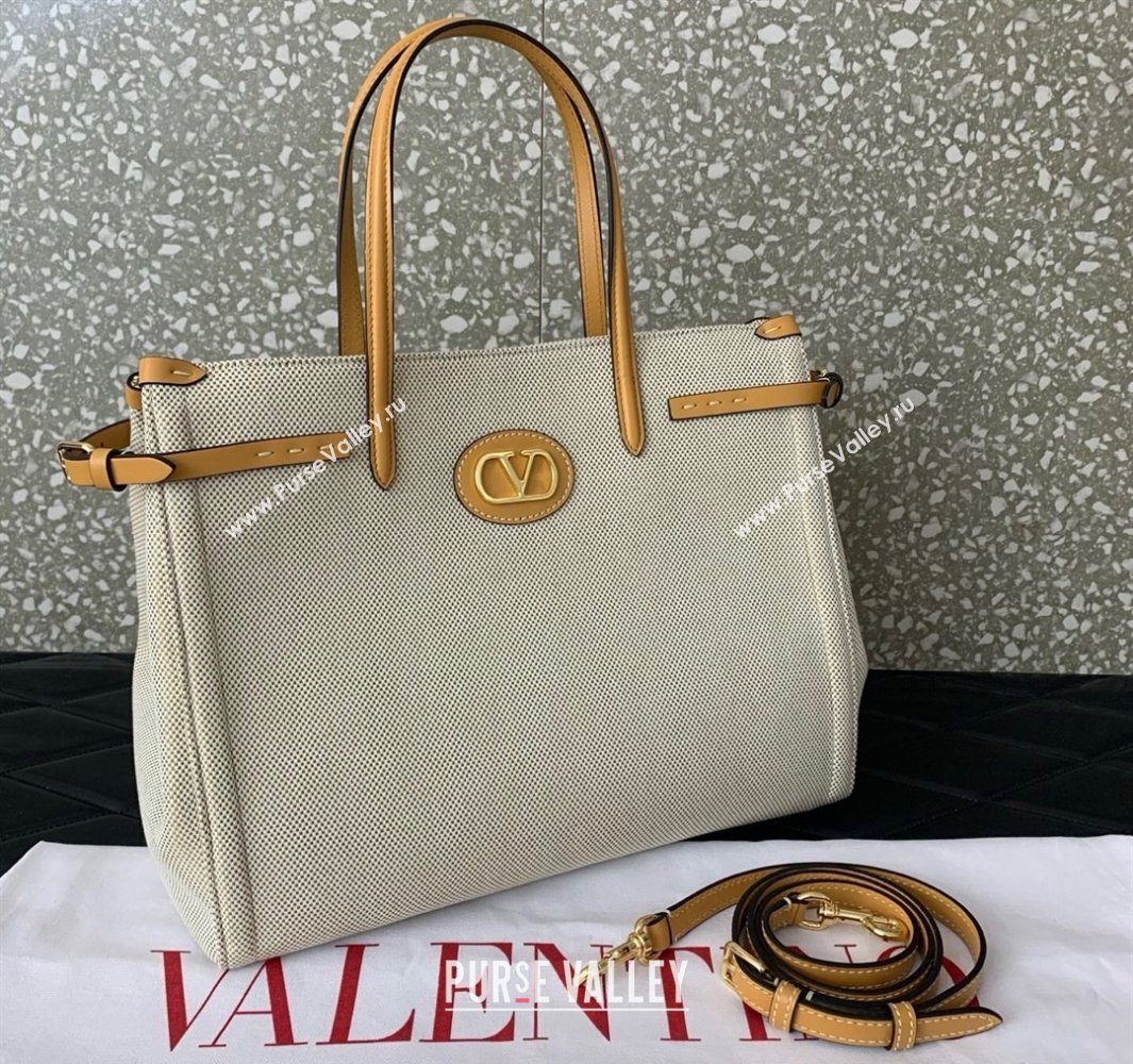 Valentino Antibes Medium Shopping Bag in Canvas with Slide Buckles 2025 6220L (LKF-250520074)
