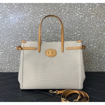 Valentino Antibes Medium Shopping Bag in Canvas with Slide Buckles 2025 6220L (LKF-250520074)