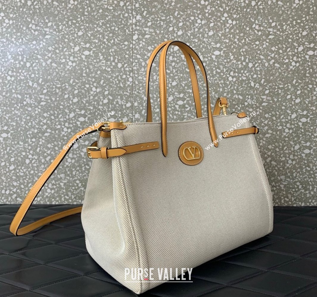Valentino Antibes Medium Shopping Bag in Canvas with Slide Buckles 2025 6220L (LKF-250520074)