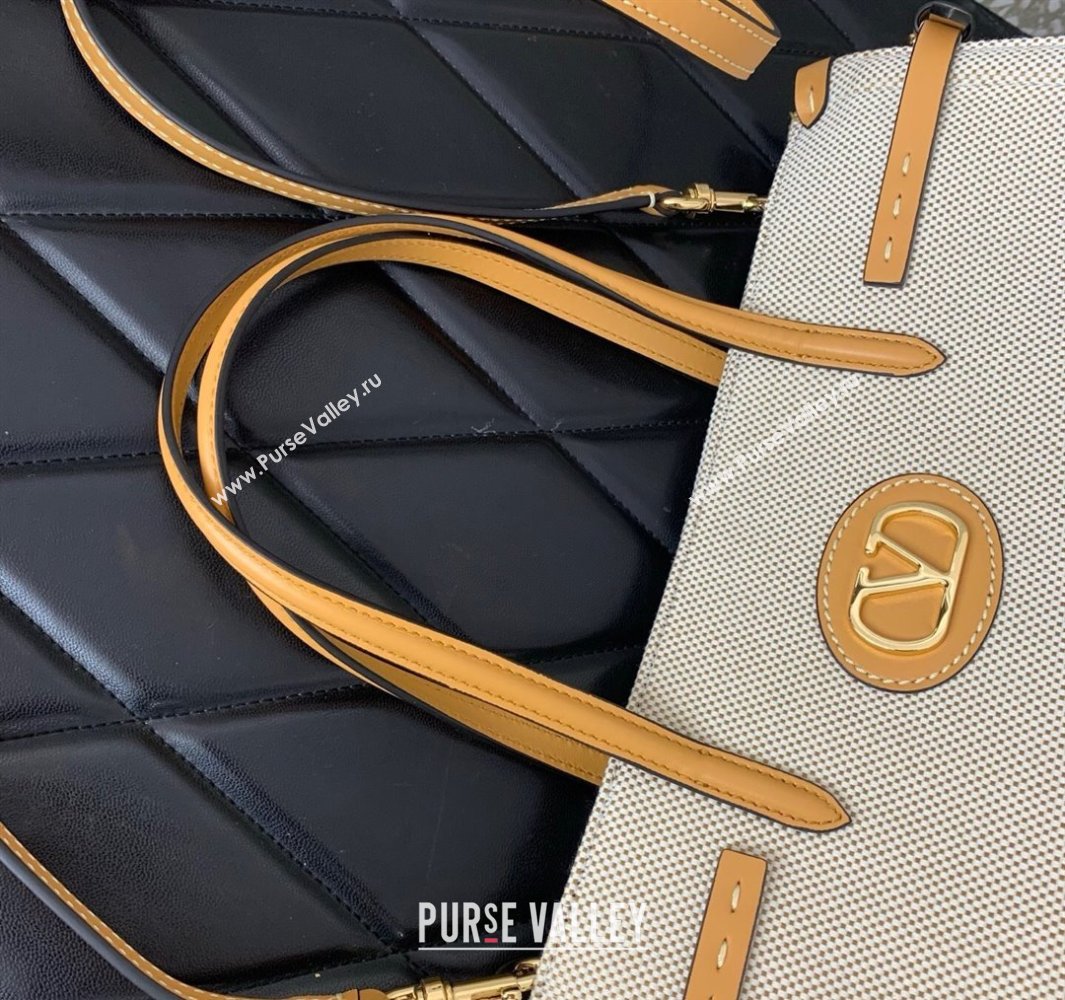 Valentino Antibes Medium Shopping Bag in Canvas with Slide Buckles 2025 6220L (LKF-250520074)
