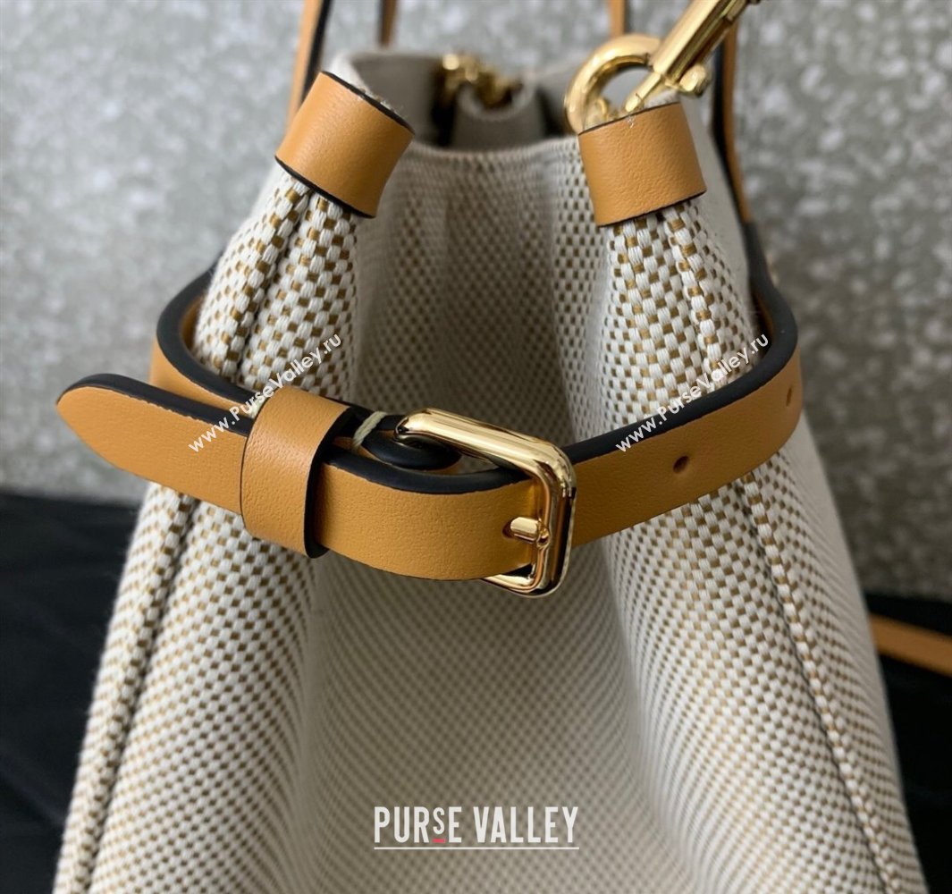 Valentino Antibes Medium Shopping Bag in Canvas with Slide Buckles 2025 6220L (LKF-250520074)