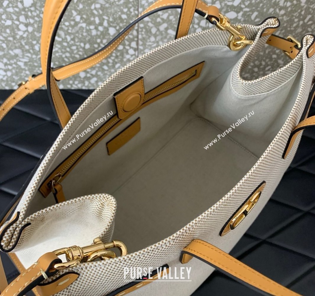 Valentino Antibes Medium Shopping Bag in Canvas with Slide Buckles 2025 6220L (LKF-250520074)