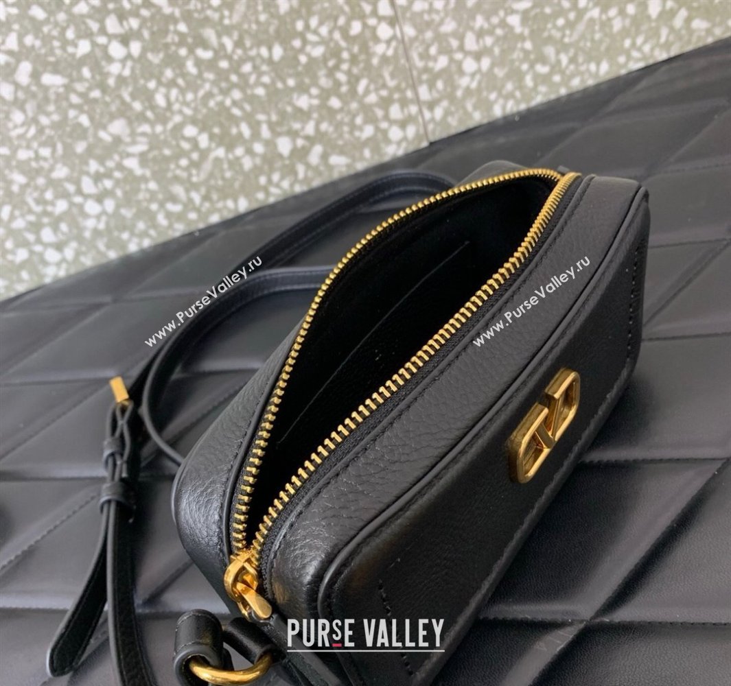 Valentino Alltime Mini Shoulder Bag in Grainy Calfskin Black 2025 6205 (LKF-250520062)