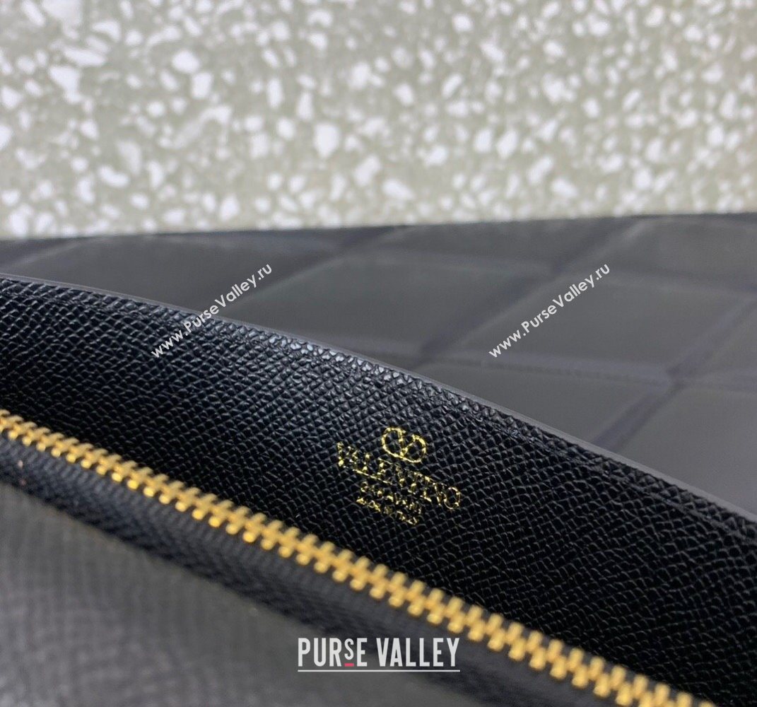 Valentino VLogo Signature Grainy Calfskin Wallet with Chain Black 2025 VLTN068 (LKF-250626022)