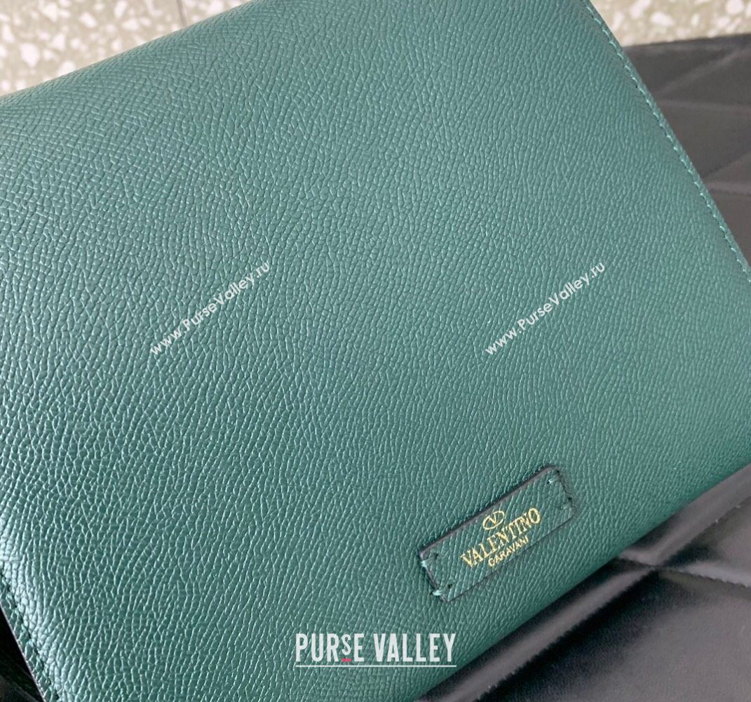 Valentino Small VSLING Grainy Calfskin Handbag Green 2025 2727 (LKF-250626007)