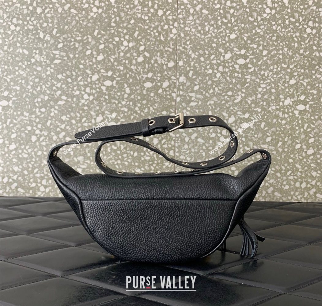 Valentino Nellcôte Belt Bag in Grainy Calfskin with Studs Black 2025 2039 (LKF-250626054)