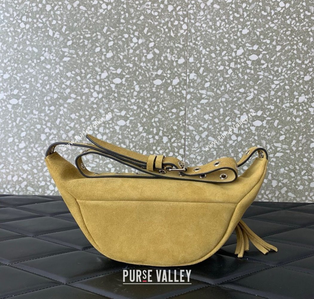 Valentino Nellcôte Belt Bag in Suede with Studs Khaki 2025 2039 (LKF-250626055)
