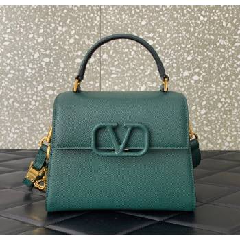 Valentino Small VSLING Grainy Calfskin Handbag Green 2025 2727 (LKF-250626007)