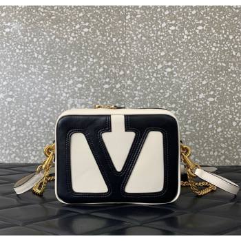 Valentino Viva Superstar Nappa Leather Crossbody Bag White/Black 2025 0016 (LKF-250626035)