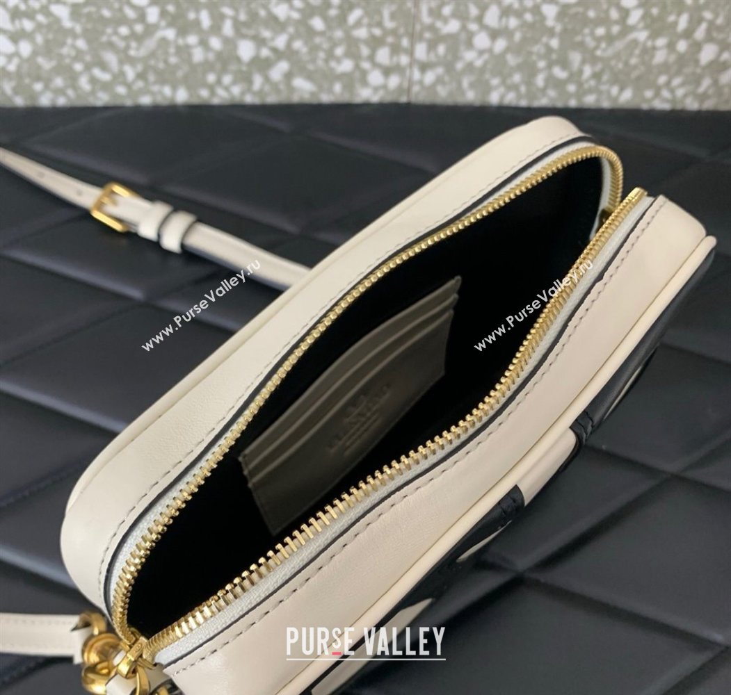 Valentino Viva Superstar Nappa Leather Crossbody Bag White/Black 2025 0016 (LKF-250626035)