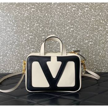 Valentino Viva Superstar Nappa Leather Handbag White/Black 2025 0015 (LKF-250626036)
