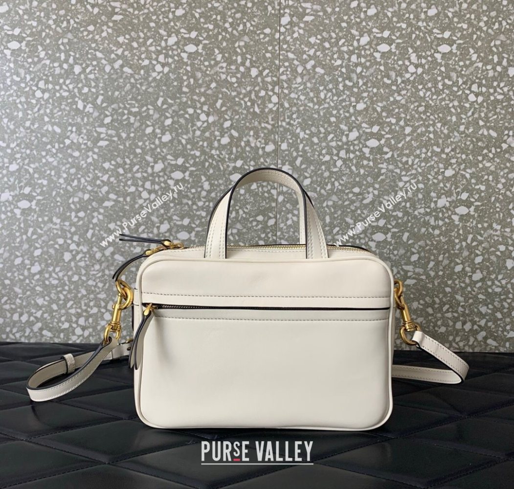 Valentino Viva Superstar Nappa Leather Handbag White/Black 2025 0015 (LKF-250626036)