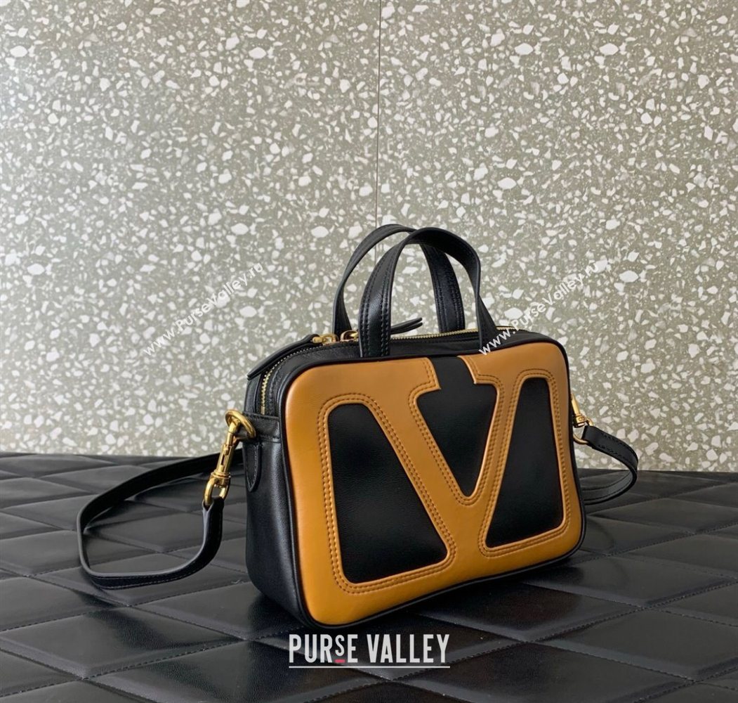 Valentino Viva Superstar Nappa Leather Handbag Black/Brown 2025 0015 (LKF-250626037)