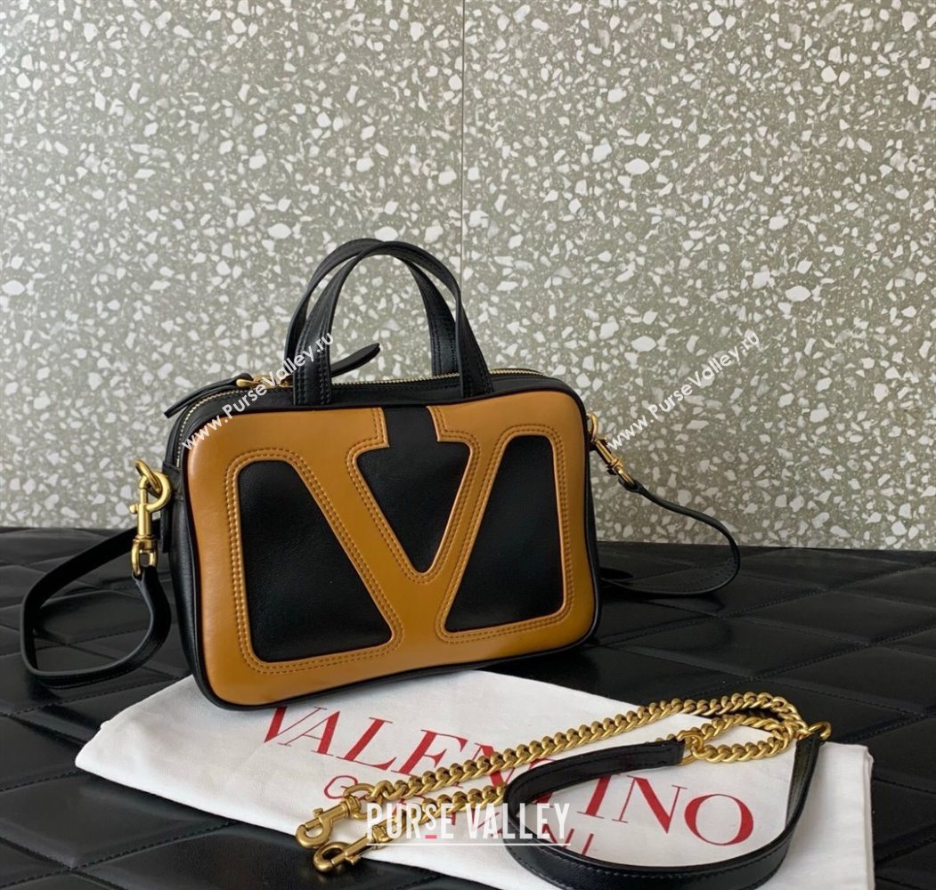Valentino Viva Superstar Nappa Leather Handbag Black/Brown 2025 0015 (LKF-250626037)