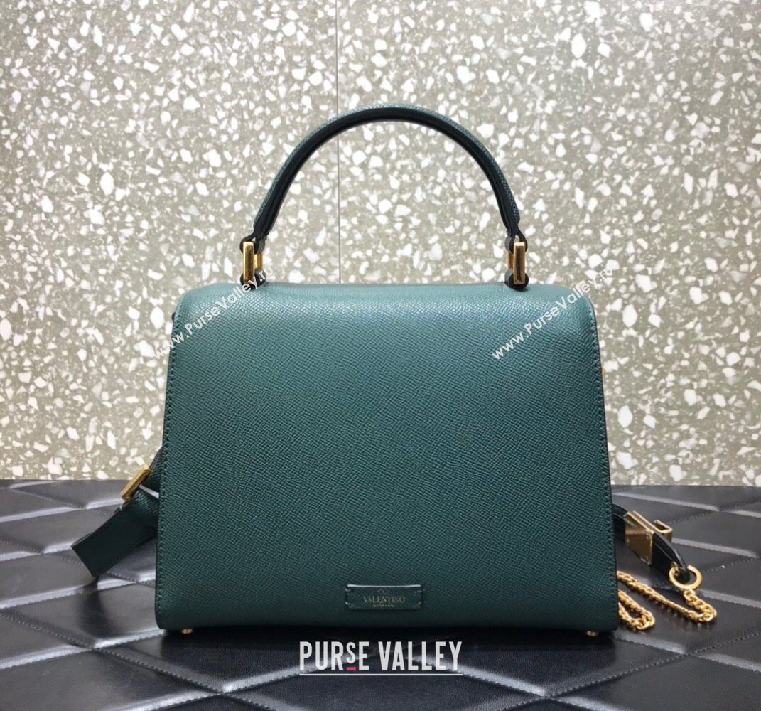 Valentino Medium VSLING Grainy Calfskin Handbag Green 2025 2828 (LKF-250626001)