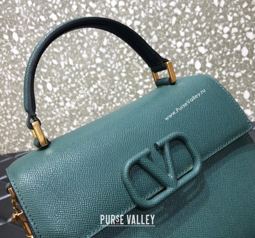 Valentino Medium VSLING Grainy Calfskin Handbag Green 2025 2828 (LKF-250626001)