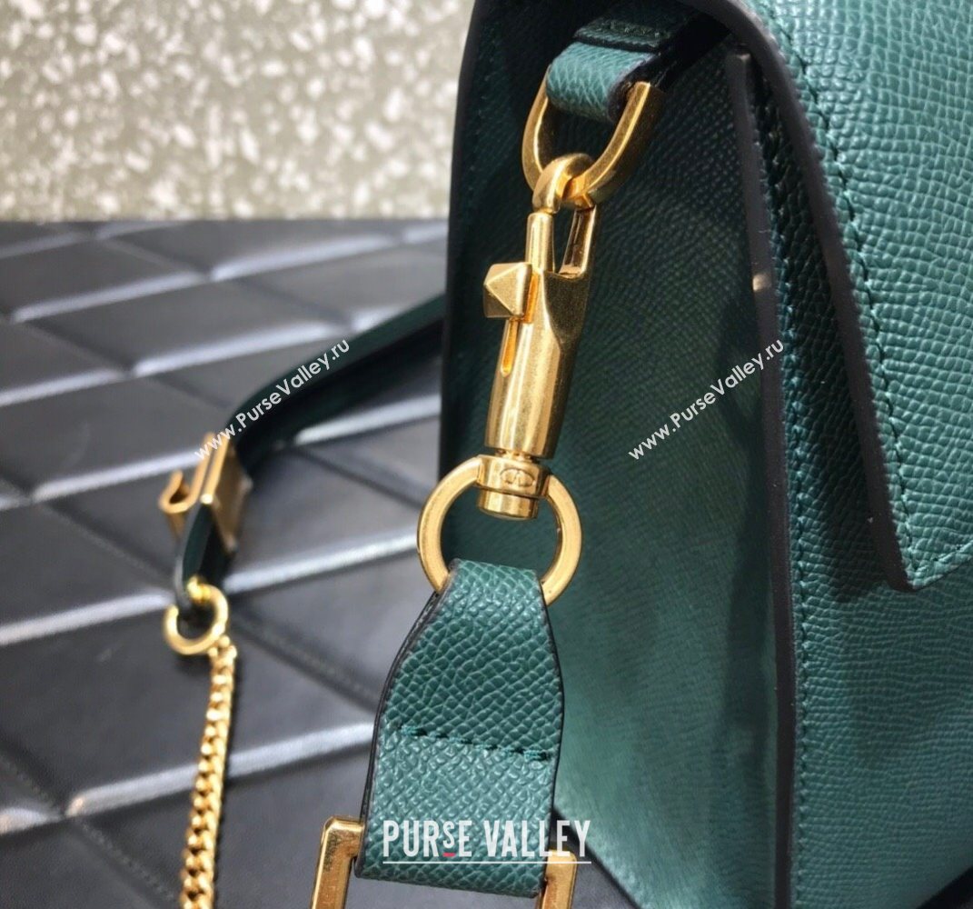 Valentino Medium VSLING Grainy Calfskin Handbag Green 2025 2828 (LKF-250626001)