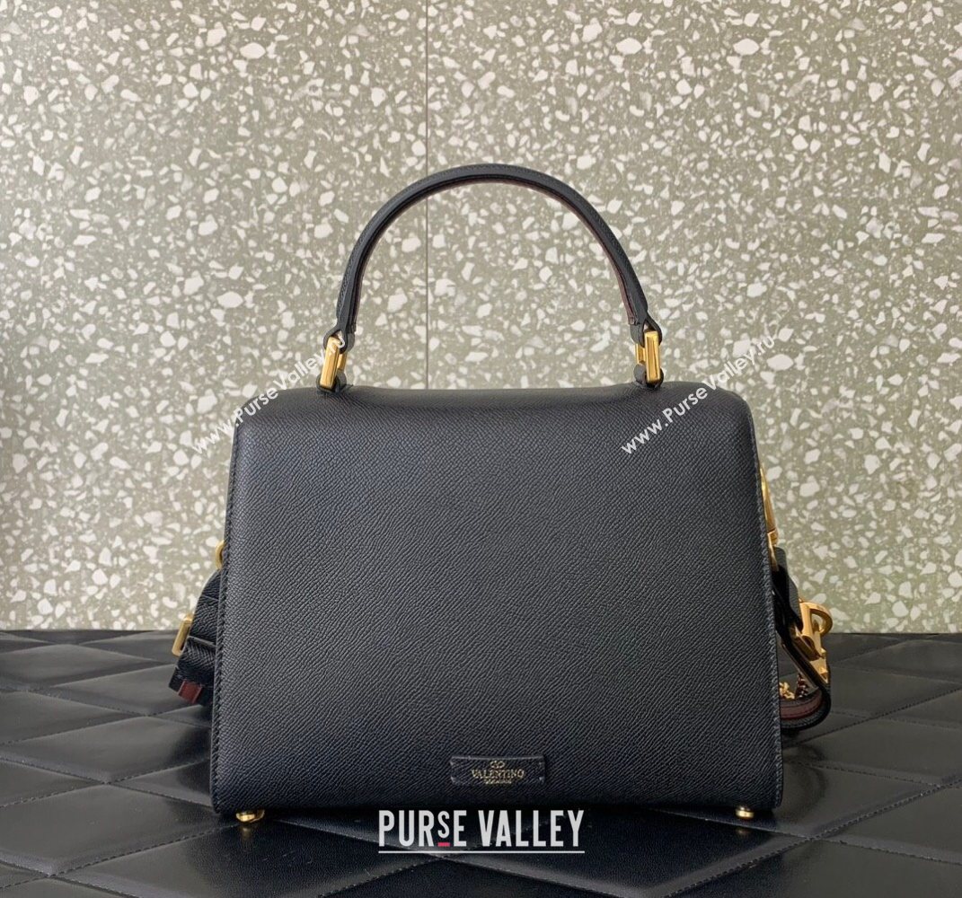 Valentino Medium VSLING Grainy Calfskin Handbag Black 2025 2828 (LKF-250626002)