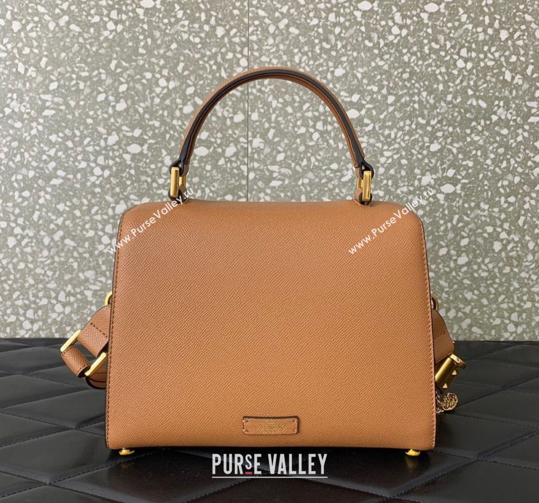 Valentino Medium VSLING Grainy Calfskin Handbag Apricot 2025 2828 (LKF-250626003)