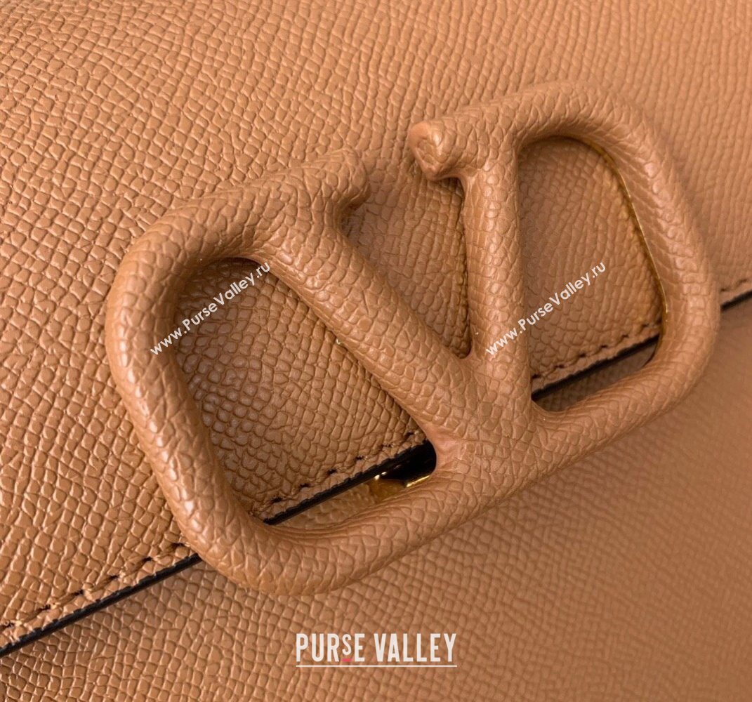 Valentino Medium VSLING Grainy Calfskin Handbag Apricot 2025 2828 (LKF-250626003)